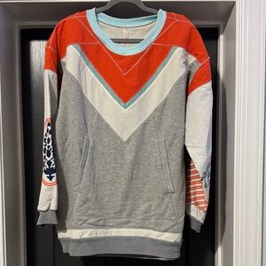 FP Movement by Free People Multicolor Chevron Sweatshirt